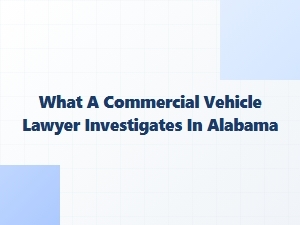 What Alabama Commercial Vehicle Lawyers Investigate